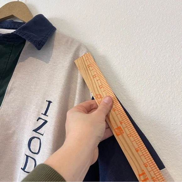 Mens Vintage Izod Sport Rugby Polo Shirt sz XL Colorblock Long Sleeve 90s 80s - Picture 11 of 13